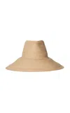 Janessa Leone Tinsley Wide-brim Raffia Hat In Neutral