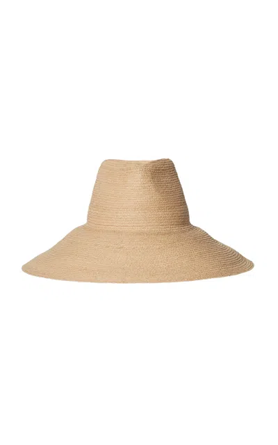 Janessa Leone Tinsley Wide-brim Raffia Hat In Neutral