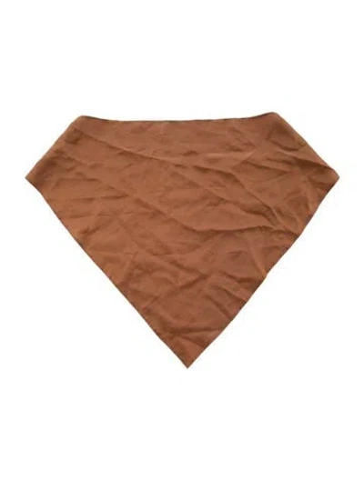 Pre-owned Janessa Leone Triangle Bandana In Brown