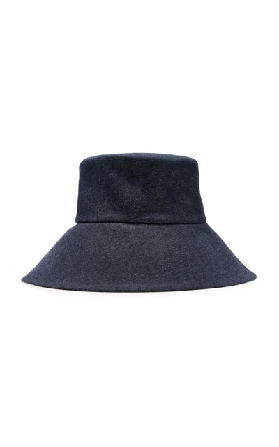 Janessa Leone Walker Denim Bucket Hat In Black