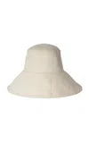 Janessa Leone Walker Canvas Bucket Hat In Off-white