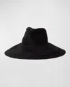 Janessa Leone Waverly Raffia Large Brim Hat In Black