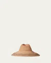Janessa Leone Waverly Raffia Large Brim Hat In Brown