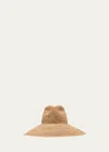 Janessa Leone Tinsley Wide-brim Raffia Hat In Sand