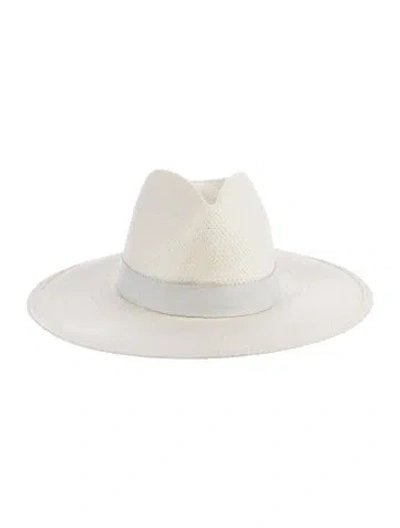 Pre-owned Janessa Leone White Cowboy Hat In Neutral