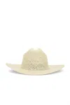 Janessa Leone Aiden Straw Western Hat In Beige