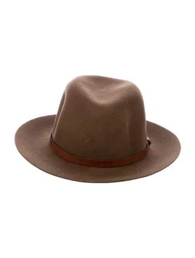 Pre-owned Janessa Leone Women's Brown Hat