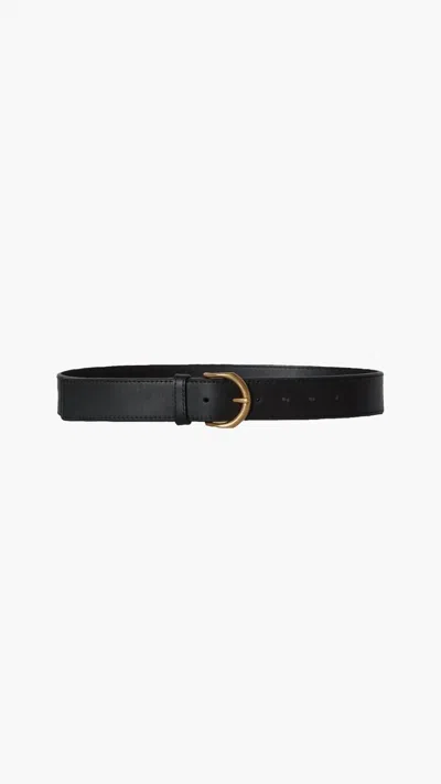 Janessa Leone Women's Classic Leather Belt In Black