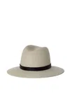 Janessa Leone Corinne Belted Wool Fedora Hat In Multi