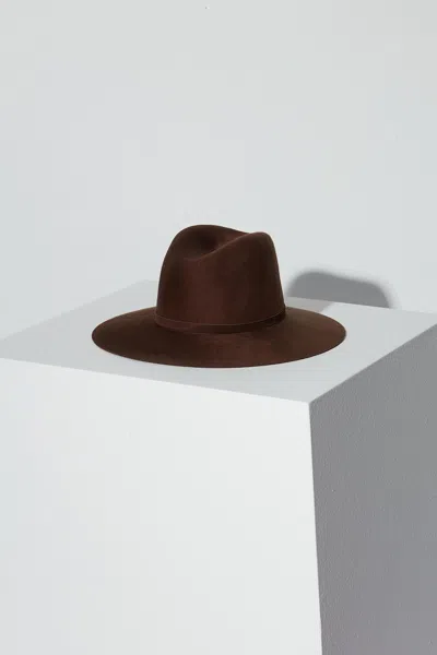 Janessa Leone Women's Drew Wool Hat In Chestnut In Brown