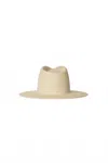 Janessa Leone Women's Greta Structured Panama Straw Fedora Hat In Natural In Neutral