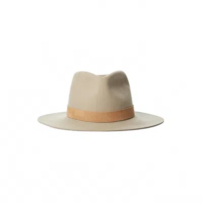 JANESSA LEONE WOMEN'S ROSS WOOL FEDORA HAT IN CLAY