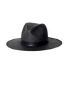 Janessa Leone Simone Packable Fedora Hat In Black