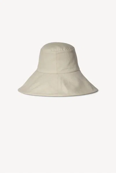 Janessa Leone Walker Canvas Bucket Hat In Off White
