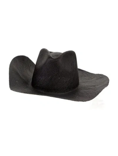 Pre-owned Janessa Leone Womens Black Hat