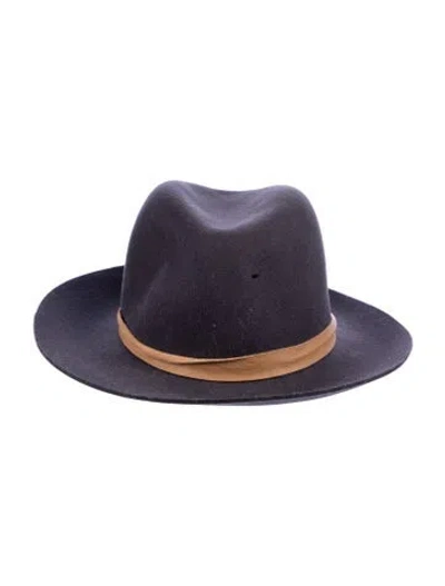 Pre-owned Janessa Leone Womens' Fedora In Gray