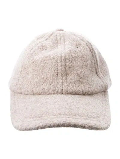 Pre-owned Janessa Leone Wool Baseball Cap In Neutral