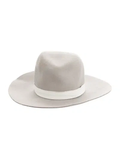 Pre-owned Janessa Leone Wool Cowboy Hat In Gray