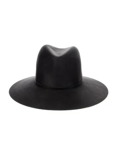 Pre-owned Janessa Leone Wool Fedora In Brown