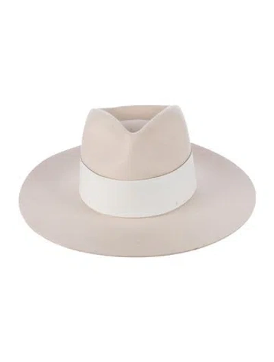 Pre-owned Janessa Leone Wool Hat In Neutral