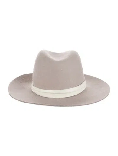 Pre-owned Janessa Leone Wool Neutral Hat.