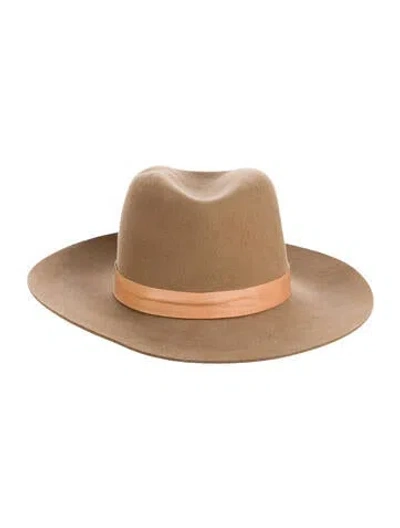 Pre-owned Janessa Leone Wool Neutral Hat