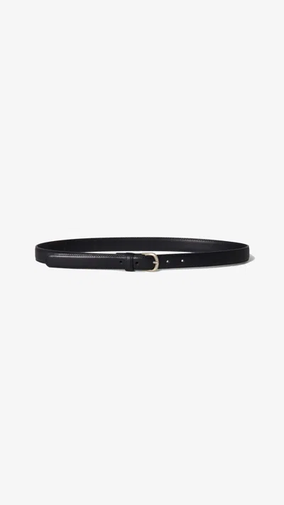 Janessa Leone Slim Leather Belt In Black