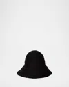 Janessa Leone Zeke Straw Bucket Hat In Black