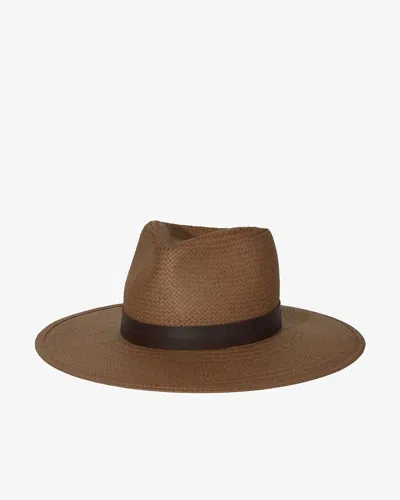 Janessa Leone Zoe Packable Fedora In Brown