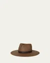 Janessa Leone Zoe Packable Fedora In Brown