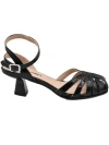 Janet & Janet Black Vernice Flat Shoes In Black