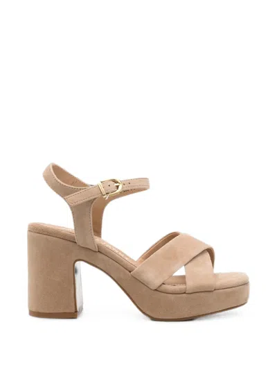 Janet & Janet Cross-strap Platform Sandals In Multi