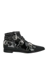 Janet & Janet Woman Ankle Boots Black Size 11 Leather In Black
