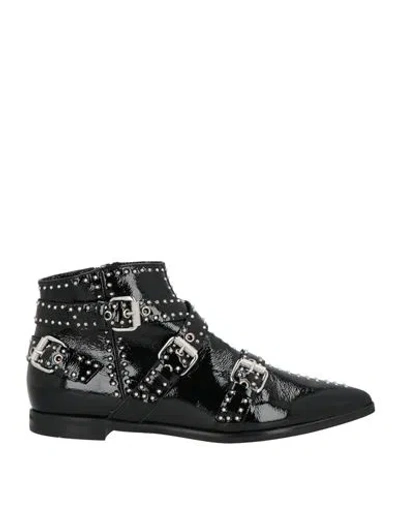 Janet & Janet Woman Ankle Boots Black Size 11 Leather