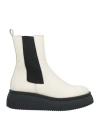 Janet & Janet Woman Ankle Boots White Size 9 Leather