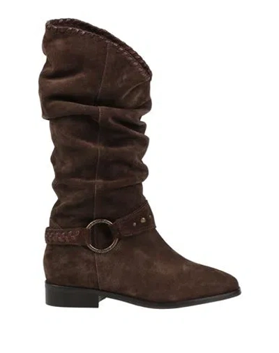 Janet & Janet Woman Boot Brown Size 9 Leather