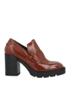 Janet & Janet Woman Loafers Brown Size 8 Soft Leather In Brown