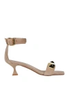 Janet & Janet Woman Sandals Beige Size 10 Leather