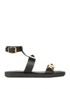 Janet & Janet Woman Sandals Black Size 7 Soft Leather In Black