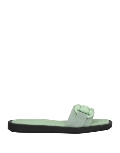 Janet & Janet Woman Sandals Sage Green Size 7 Leather