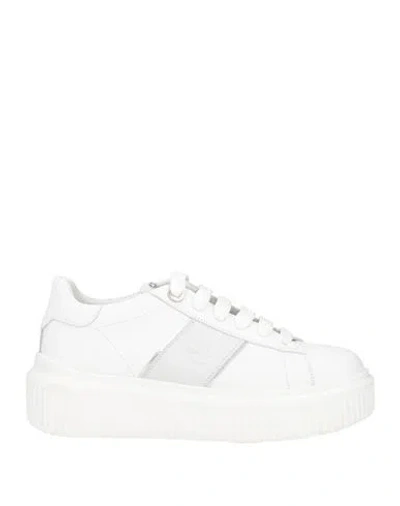 Janet & Janet Woman Sneakers White Size 9 Leather, Synthetic Material