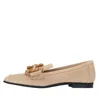 Janet & Janet Woman Loafers Sand Size 8 Leather In Arancio Vivaci