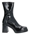 Janet & Janet Woman Ankle Boots Black Size 8 Textile Fibers In Black
