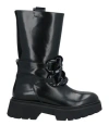 Janet & Janet Woman Ankle Boots Black Size 7 Leather In Black
