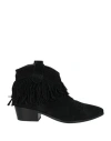 Janet & Janet Woman Ankle Boots Black Size 7.5 Leather In Black