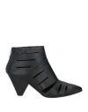 Janet & Janet Woman Ankle Boots Dark Brown Size 7 Leather In Black