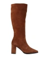 Janet & Janet Woman Boot Tan Size 8 Leather In Brown