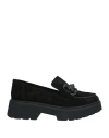 Janet & Janet Woman Loafers Black Size 10 Leather