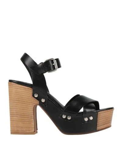 Janet & Janet Woman Mules & Clogs Black Size 8 Leather