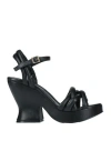 Janet & Janet Woman Sandals Black Size 9 Soft Leather In Black